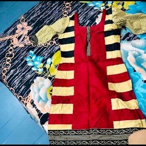 Maroon short kurta